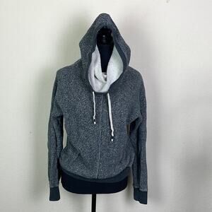Aritzia TNA Sportswear marled gray funnel neck hoodie women’s L